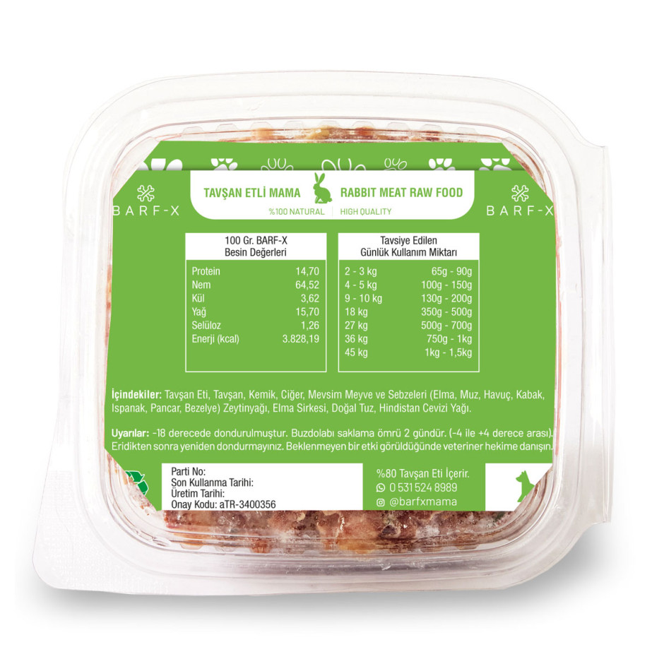 Tavşan Etli Barfx - 200 Gr.